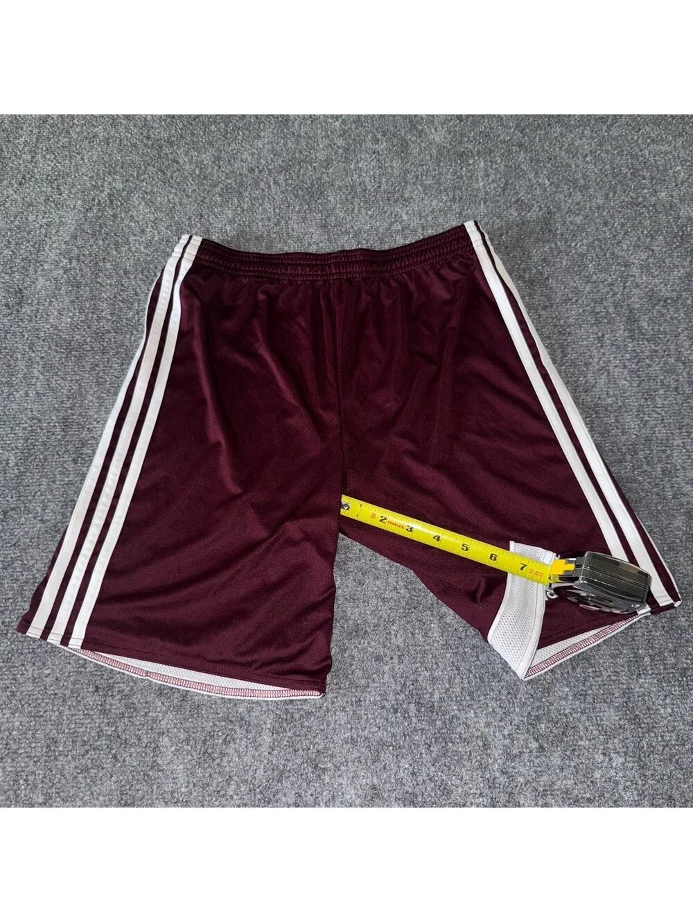 Adidas Burgundy Athletic Soccer Shorts Mens MD Vtg y2k 90s Rare